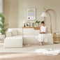 Modern minimalist L-shaped corduroy high back sofa