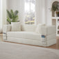 Modern cord sofa with stylish appearance, classic square design, unique two-tier design, convertible into a bed, ideal for apartments and large spaces.