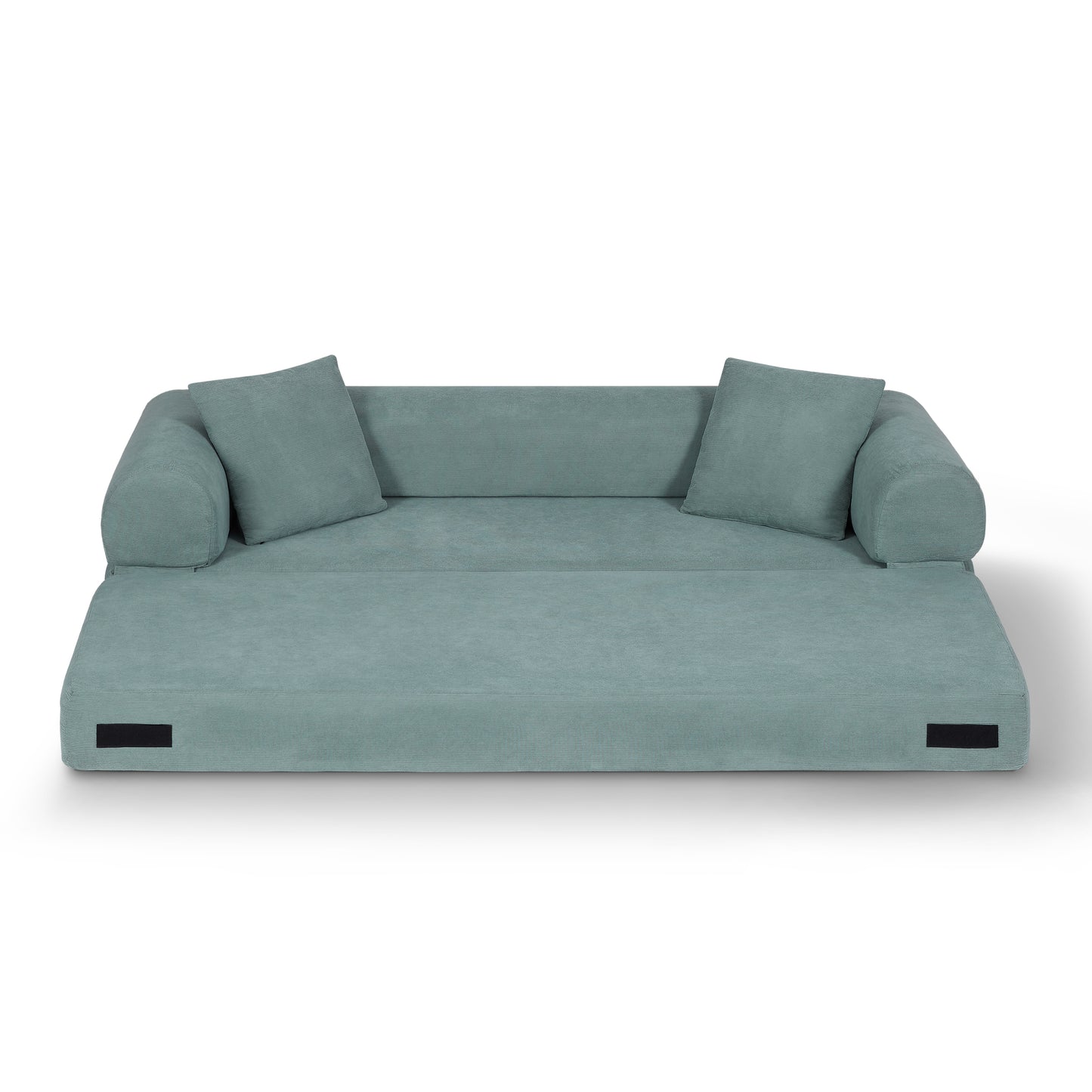 Convertible Sofa Bed - 80 Inch Light Green Foam Sleeper Couch