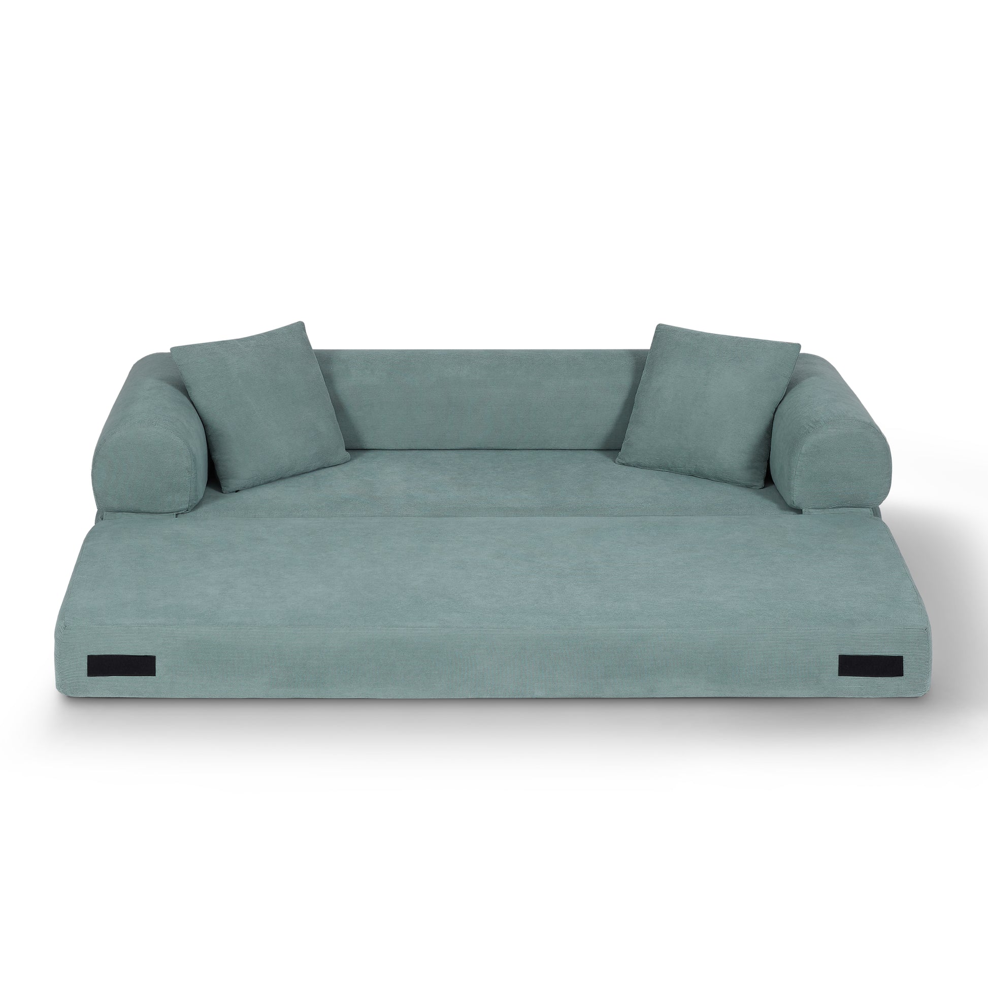 Convertible Sofa Bed - 80 Inch Light Green Foam Sleeper Couch