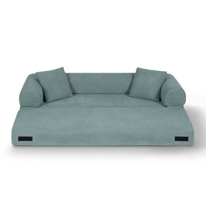 Convertible Sofa Bed - 80 Inch Light Green Foam Sleeper Couch