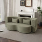 2-in-1 Foldable Sofa Bed,75 Inch Folding Boneless Couch Convertible Compressed Sleeper Sofabed, Memory Foam Faux Fur Upholstered Cloud Couch Mattress Bed w/ 2 Pillows for Living Room Apartment