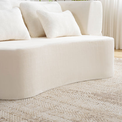 White Folding Foam Futon Sofa Bed for Living Room Guests