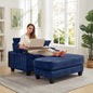 Fluffy Corduroy Storage Armrest Sofa,Single Versatile Seat with Ottoman,Cup Holder,Bluetooth Speaker,USB Ports,180°Rotating Table Board,For Living Room,Bedroom and Apartment