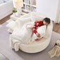 360° Swivel Sofa Chair, Modern Corduroy Leisure Sofa Round Chaise Lounge with 5 Removable Pillows for Living Room, Bedroom