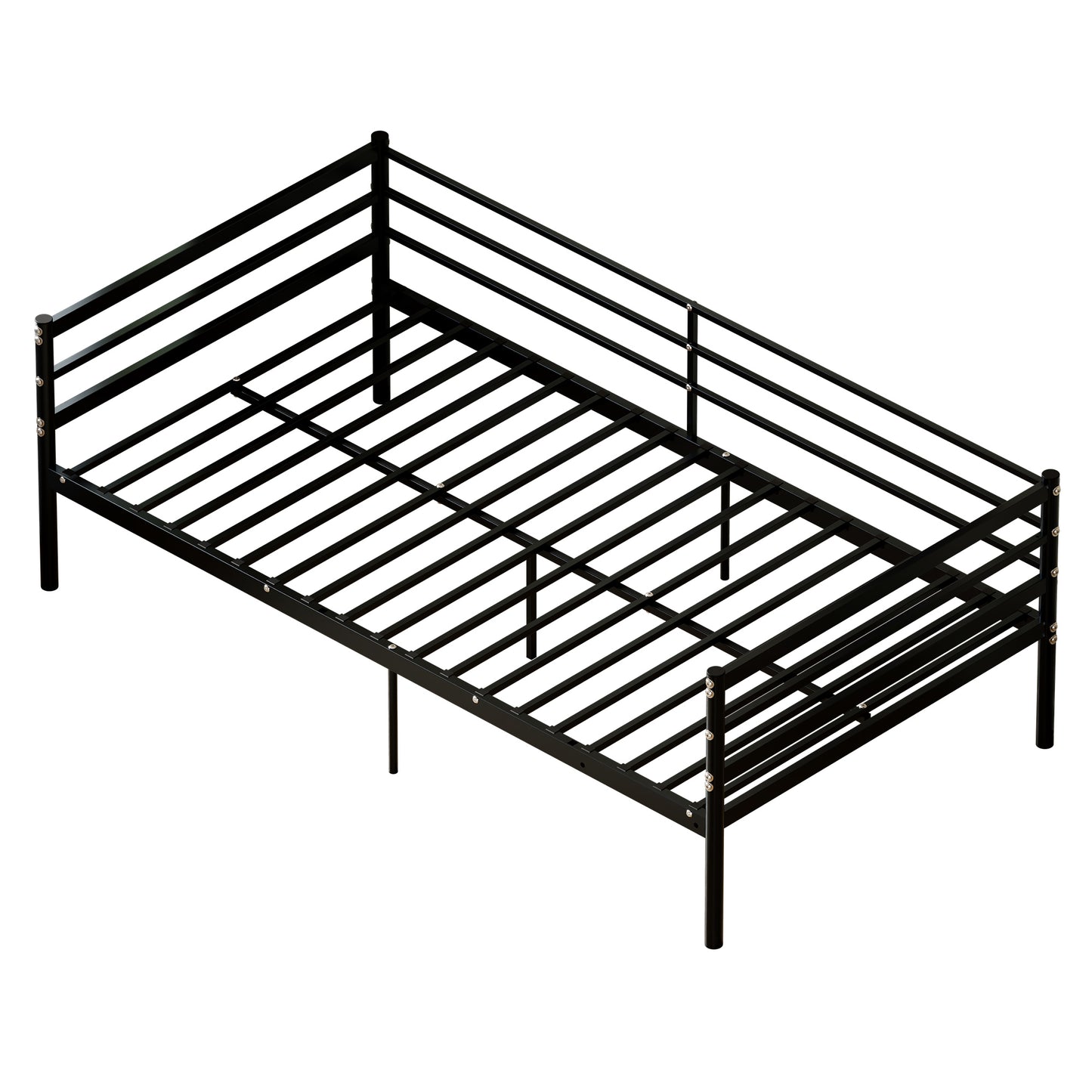 Twin Size Metal Bunk Bed Frame - Black for Bedroom