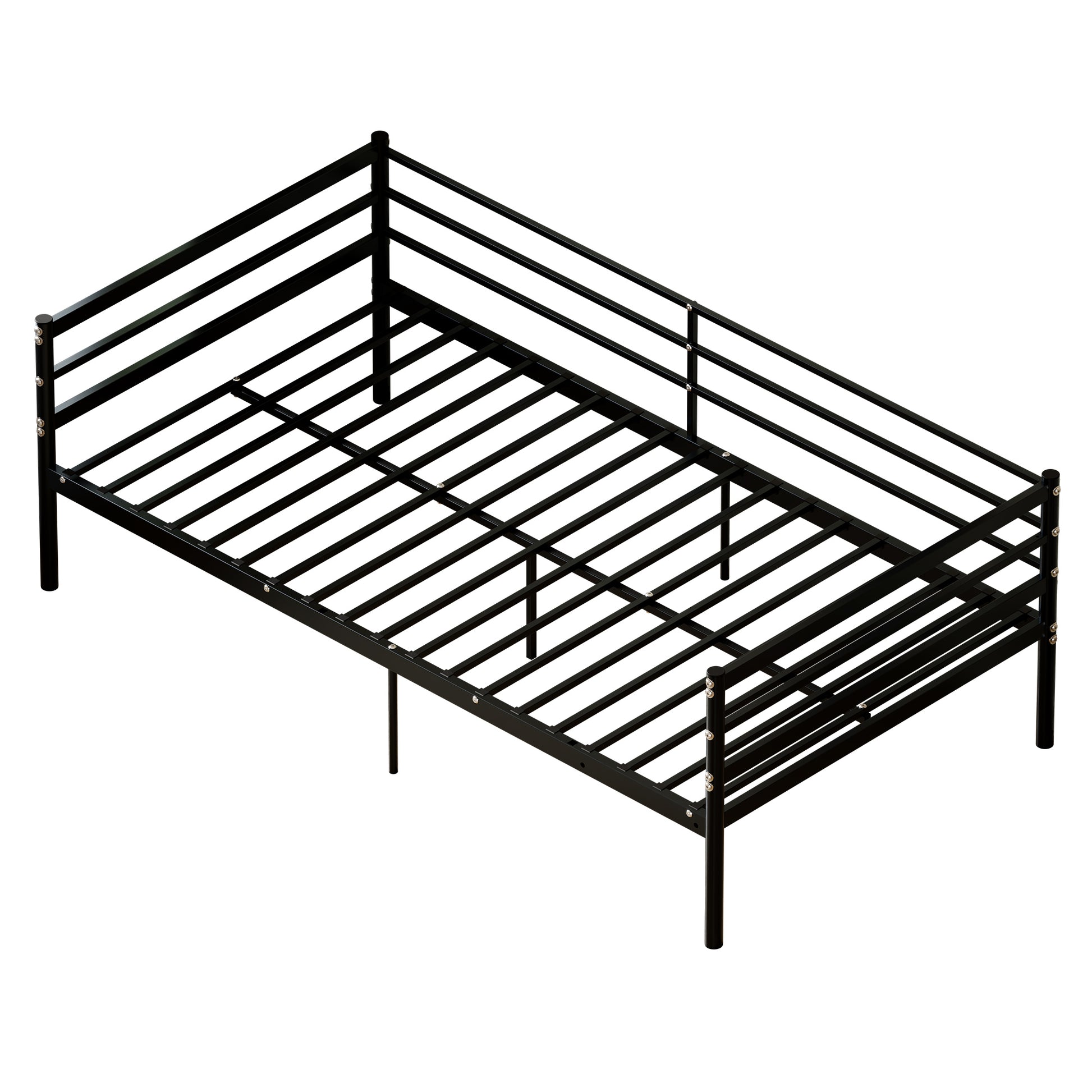 Twin Size Metal Bunk Bed Frame - Black for Bedroom