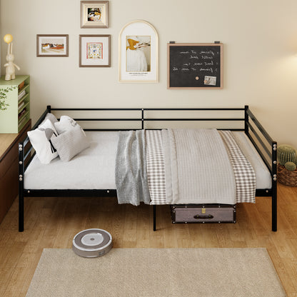 Twin Size Metal Bunk Bed Frame - Black for Bedroom