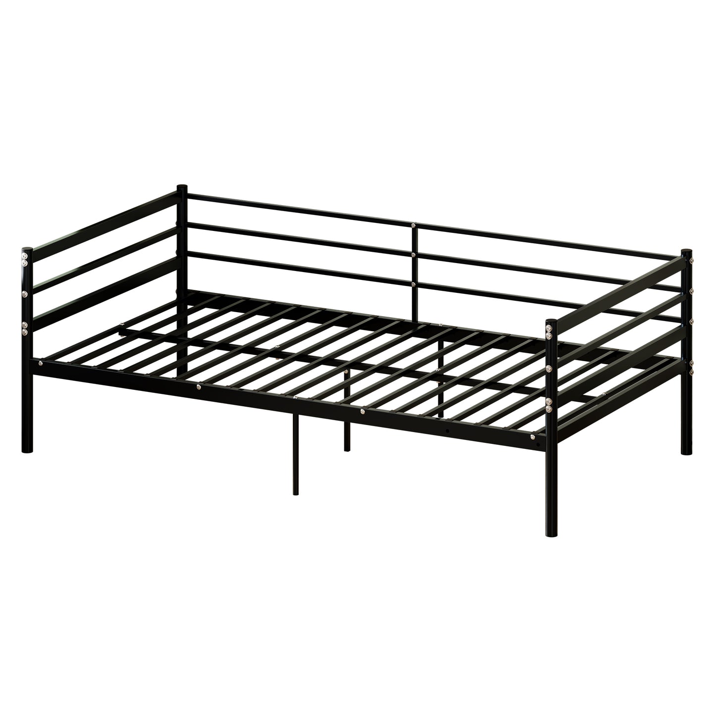 Twin Size Metal Bunk Bed Frame - Black for Bedroom