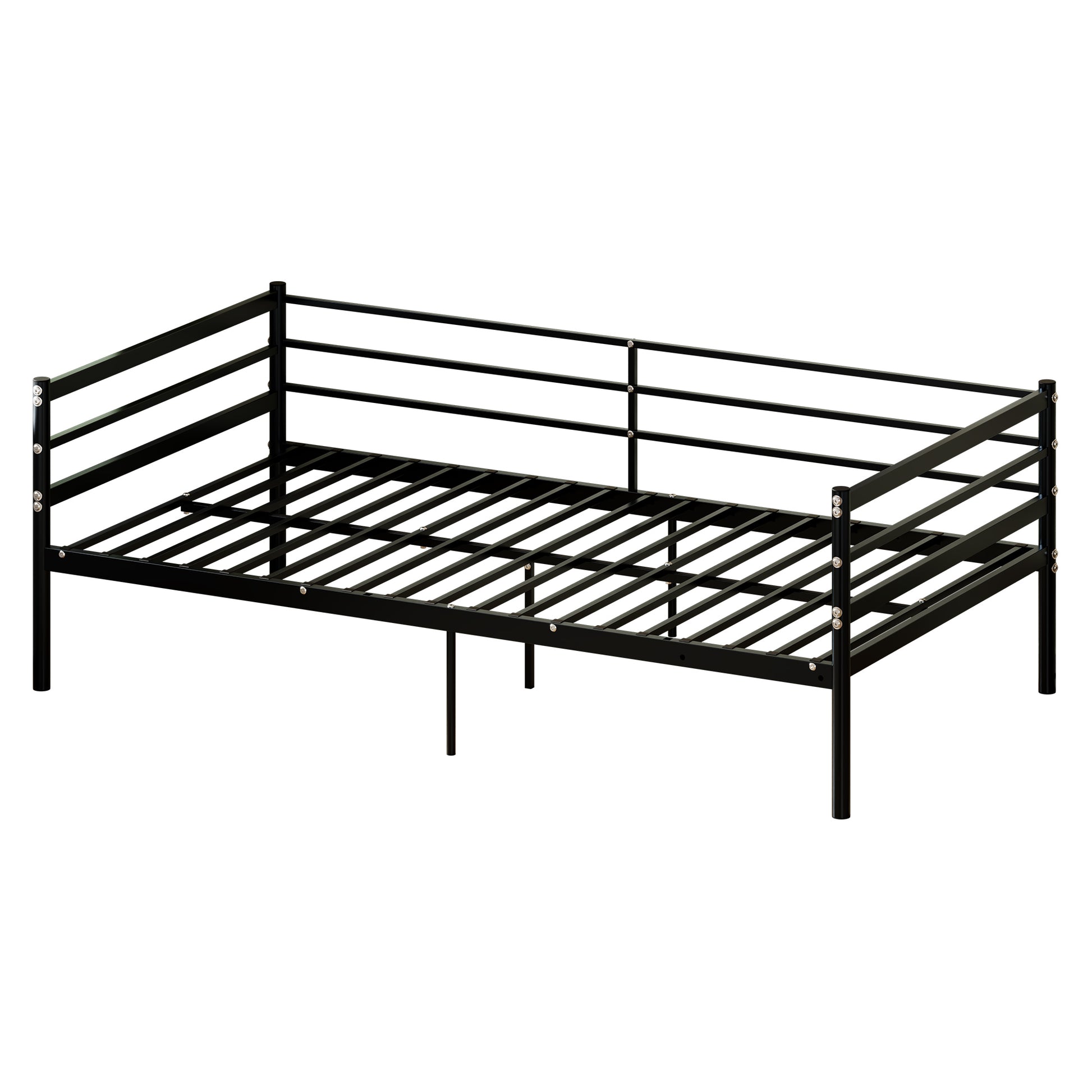 Twin Size Metal Bunk Bed Frame - Black for Bedroom