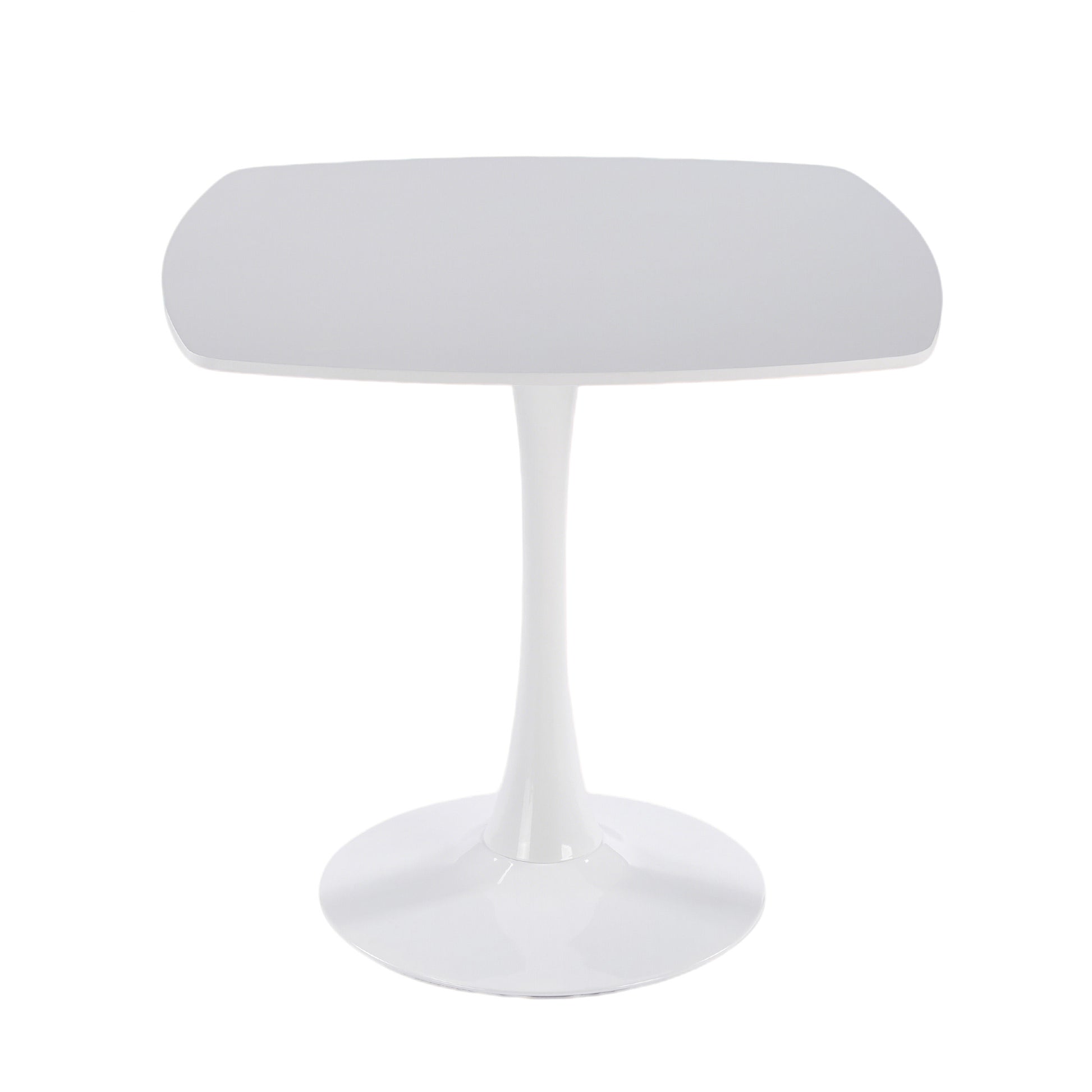 White Mid-Century Dining Table Set - 4-6 People