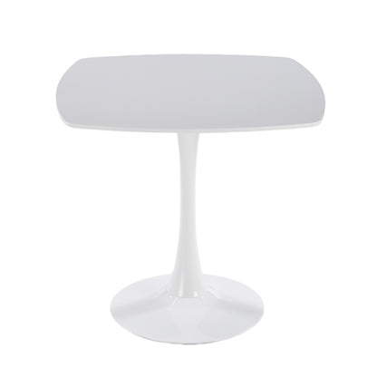 White Mid-Century Dining Table Set - 4-6 People