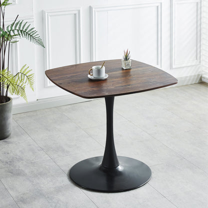 Mid-Century Dining Table Set - 4-6 People, Black MDF