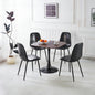 1+4,5pieces dining set, Table metal leg Mid-century Dining Table for 4-6 people With MDF Table Top, Pedestal Dining Table, End Table Leisure Coffee Table