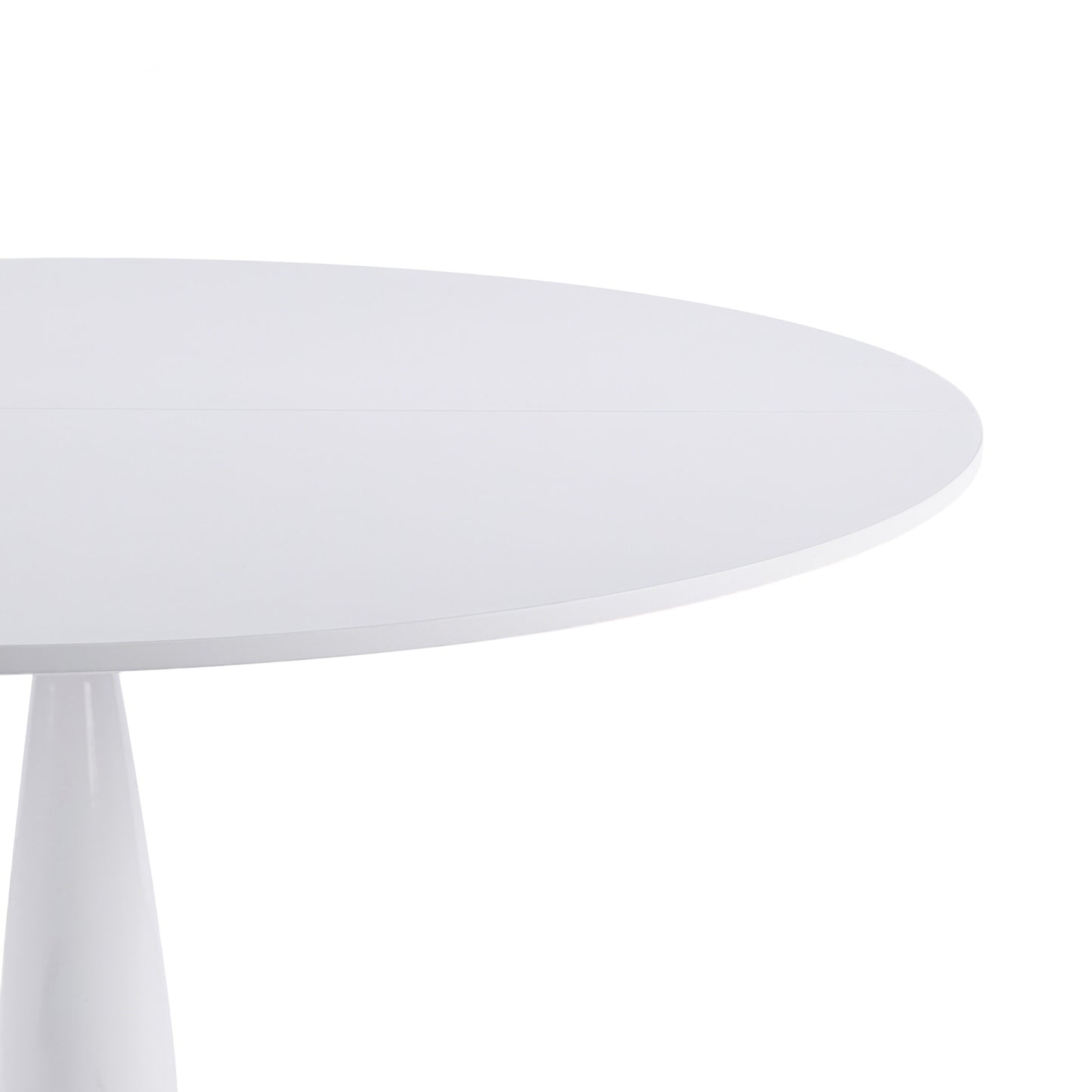 Matte White Mid-Century Dining Table - 4-6 People