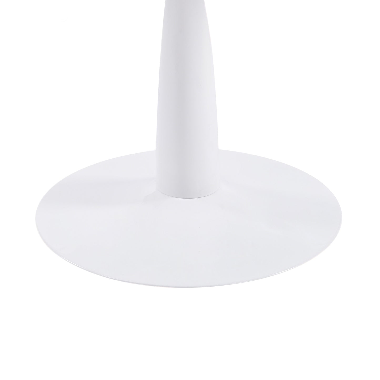 Matte White Mid-Century Dining Table - 4-6 People