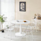 1+4,5pieces dining set, Table metal leg Mid-century Dining Table for 4-6 people With MDF Table Top, Pedestal Dining Table, End Table Leisure Coffee Table