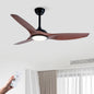 52 Inch  ABS Blades  Ceiling Fan With Light Kit ( LED Light Source),DC 6 Speed ,Remote Control,Adjustable Height Ceiling Fan for Patio Living Room, Bedroom, Office,Indoor.(( Matte Black + Wood)