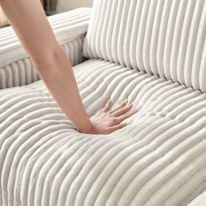 71" Plush Corduroy Sofa - Storage & USB Port
