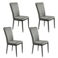 Dining Chairs Set of 4 Modern Velvet Upholstered Chairs with Metal Le  gs Adjustable feet for Dining Room Kitchen  Dark  Gray