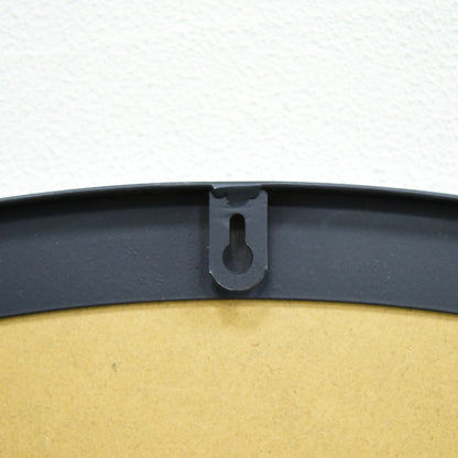 36 Inch Black and White Wall Mirror - Industrial Style