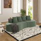 Modern Curved Sectional 3 Seat Minimalist Elegant Half Moon Sofa Compressed Modular Sectional Sofa for Living Room, Office, Apartment