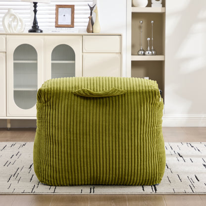 Olive Corduroy Bean Bag Chair - 1 Seat