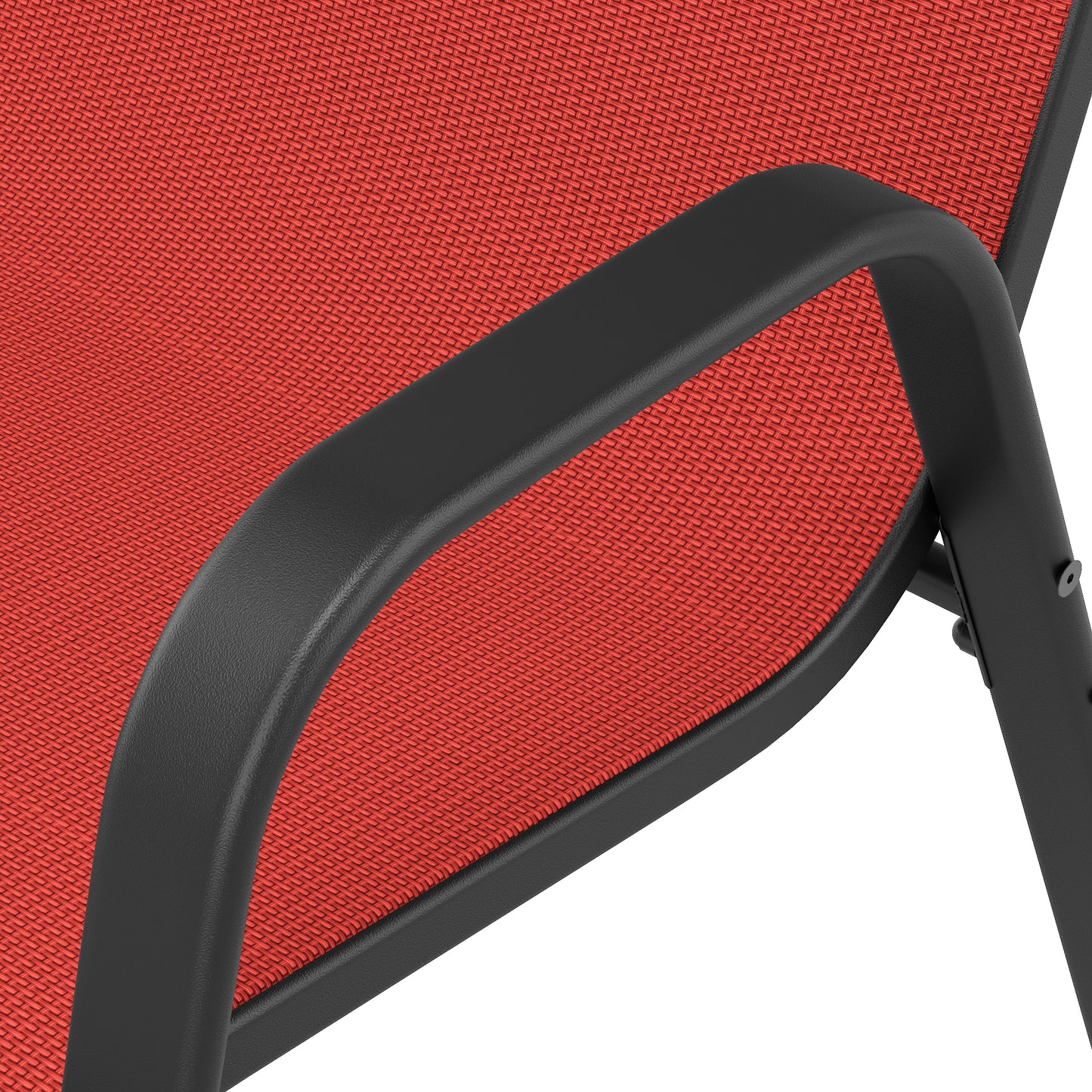 6-Piece Black+Red Outdoor Patio Seating Set - Rust Resistant Frame