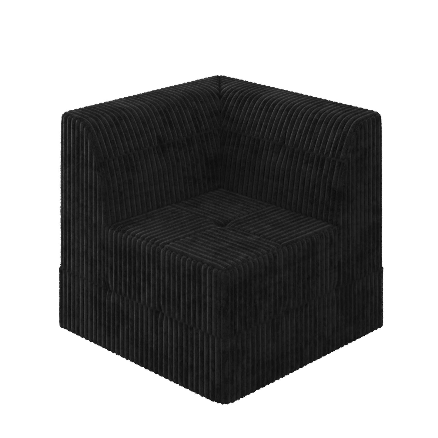 Black Foam Corner Sofa Module for Modern Living Room