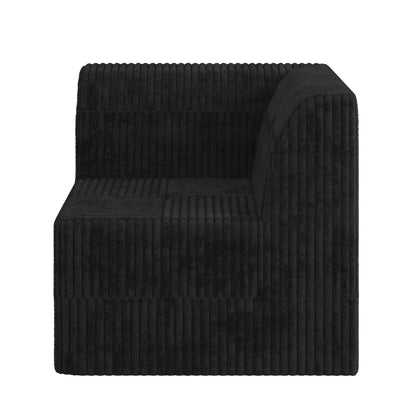 Black Foam Corner Sofa Module for Modern Living Room
