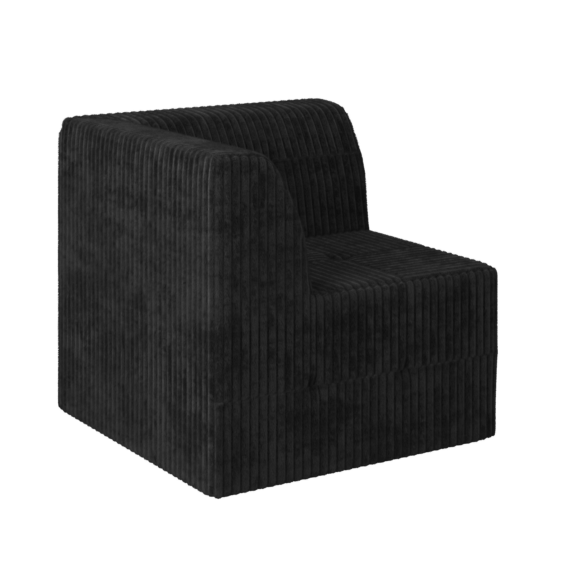 Black Foam Corner Sofa Module for Modern Living Room