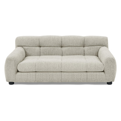 Soft Beige Foam Pet Sofa with Backrest & Armrests - Large Dog Bed