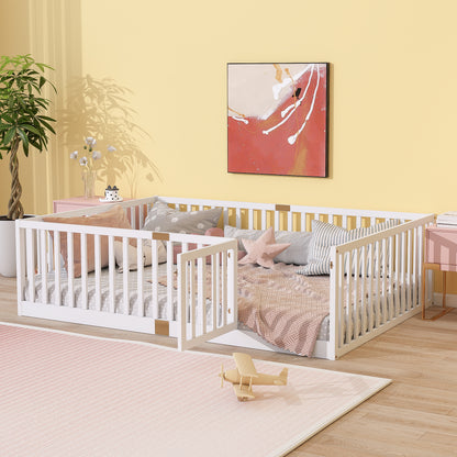 Full Size Rubber Wood Bed Frame White