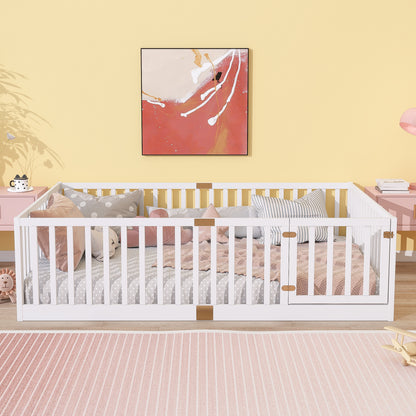 Full Size Rubber Wood Bed Frame White