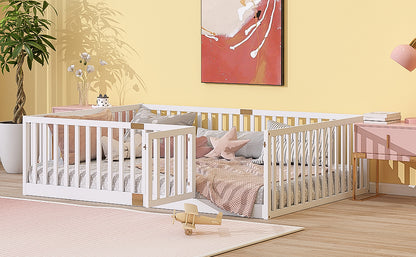 Full Size Rubber Wood Bed Frame White