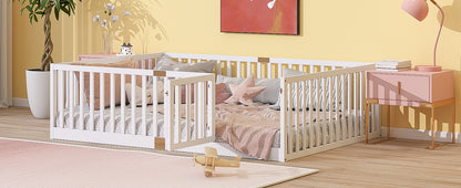 Full Size Rubber Wood Bed Frame White