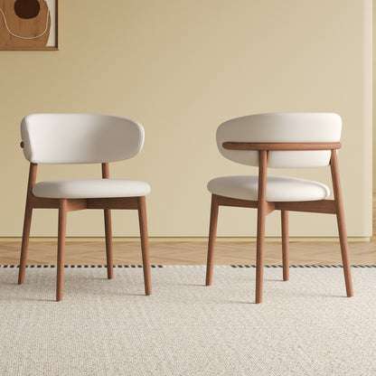 Mid-Century Modern wood feet Dining Chair (Set of 2) – Stylish Wooden Chairs for Dining Room, Kitchen, or Living Room, Comfortable & Durable, Easy to Assemble (old sku W509P316122)