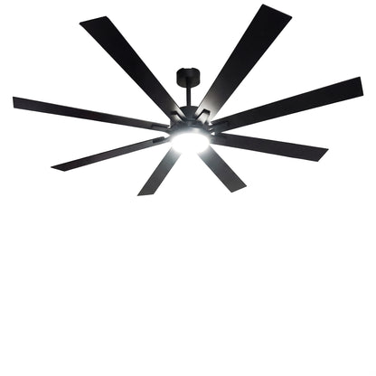 72 Inch Smart Modern Ceiling Fan with Light for Small Bedrooms