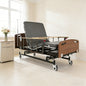 Full Electric advanced 3-function bed for home care & hospital ICU comes with a high-density air fiber mattress, remote control, IV pole and lockable silent casters- 83" x 42.5"-FDA