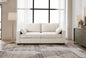 Modern Loveseat Sofa for Living Room, Removable Cover, Spring Cushions, Solid Wood Frame, Wide Armrest for Small Space