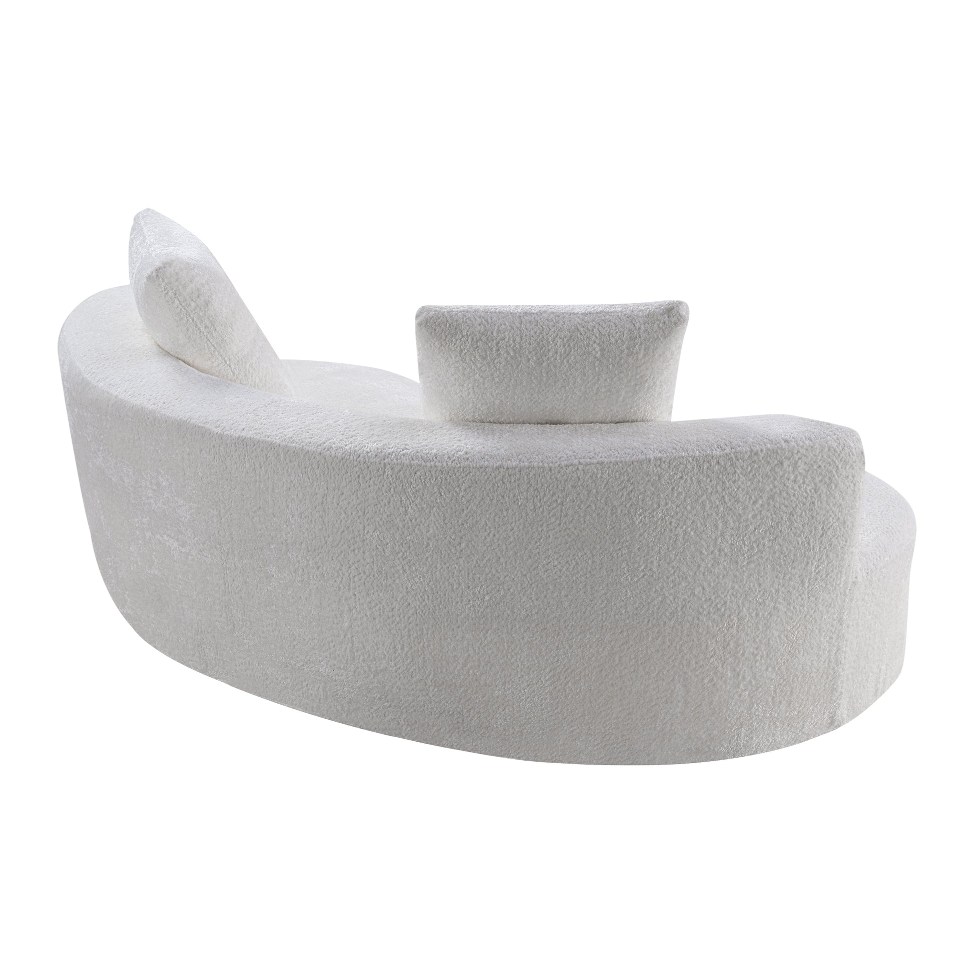 3 Seat Cream White Foam Spring Sofa - 79.5" Cloud Sofa for Living Room