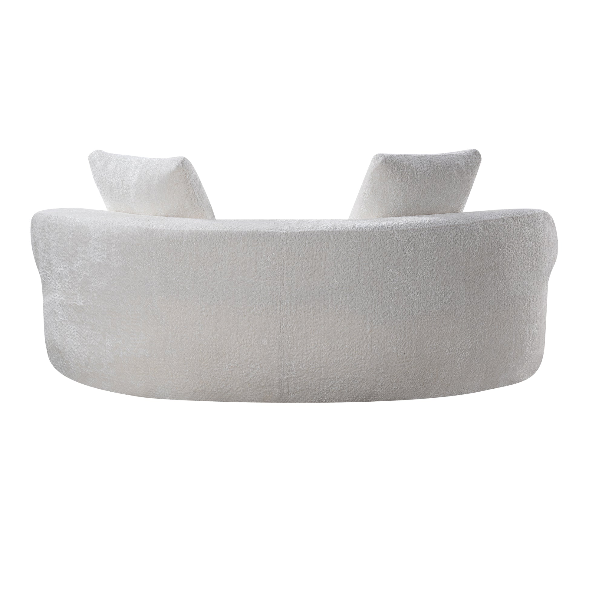 3 Seat Cream White Foam Spring Sofa - 79.5" Cloud Sofa for Living Room