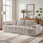 100" Extra Large Curved Front Compressed Sectional Sofa, 3-Seat Cloud-Like Boucle Couch with High Resilience Foam, Easy to Move & Ship, Modern Oversized Sofa for Living Room