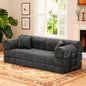 Convertible Sleeper Sofa Bed,two-tone blended fabric Folding Mattress Couch with Fixed-Shape Frame, Floor Sofa Lounge Couch for Living Room Bedroom(Speckled Black)