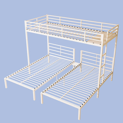 Twin Size Metal Bunk Bed Frame - 3 Bunk Beds for Bedroom