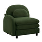 Vitoria Curved Sofa LSF Teddy Fabric W/Pillow -Green