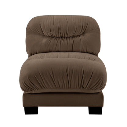 Flora Armless Sofa Chenille- Brown