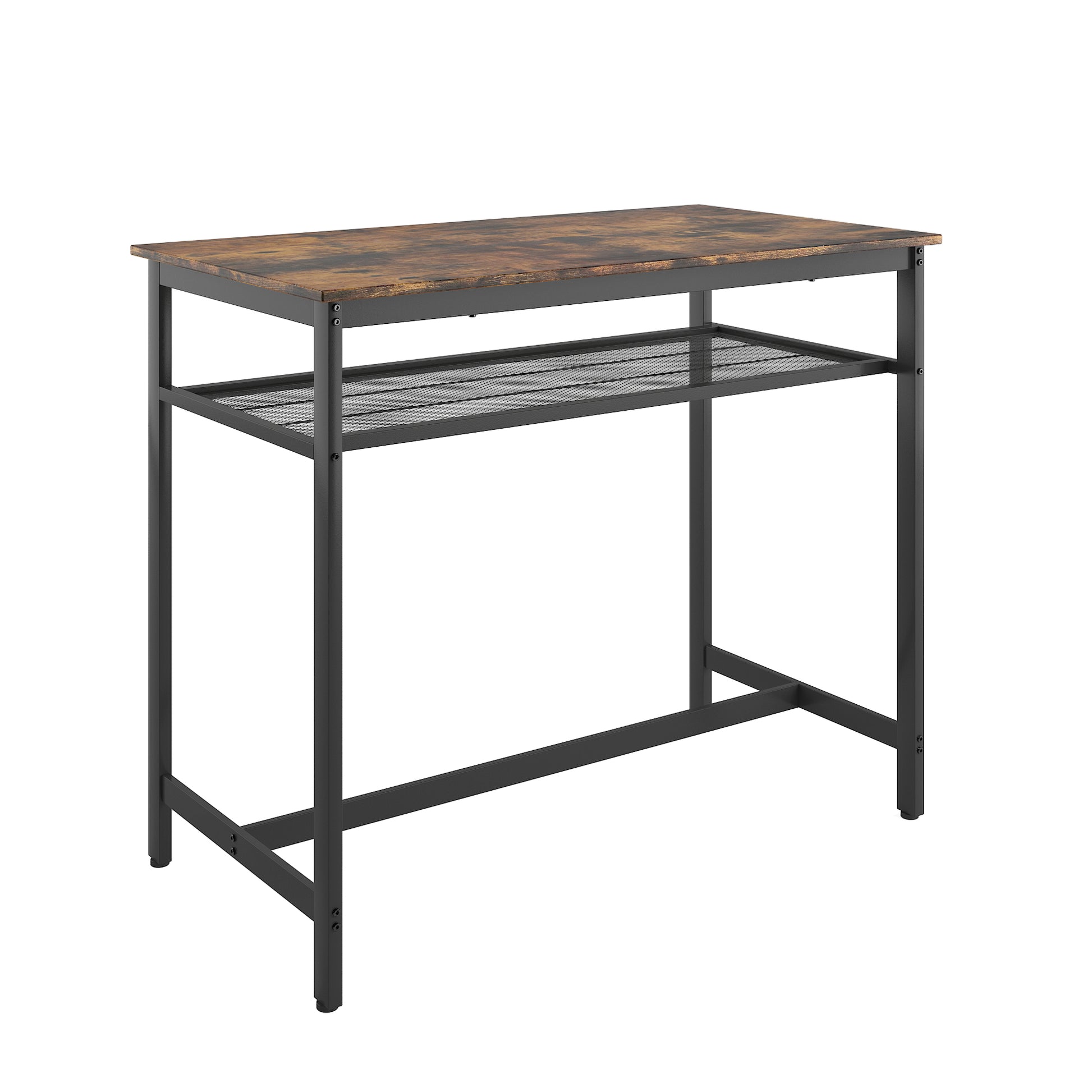 4-Person Brown MDF Dining Table Set with 4 Stools for Dining Room
