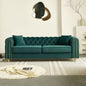 86'' W Luxury Modern Tufted Sofa with 2pcs of toss pillows for Living Room ,Bedroom,Green Color