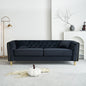 87.01"W Modern Tufted Velvet Sofa ,Stylish and Comfortable for Living Room Sofa, Hotel Apartment,Black